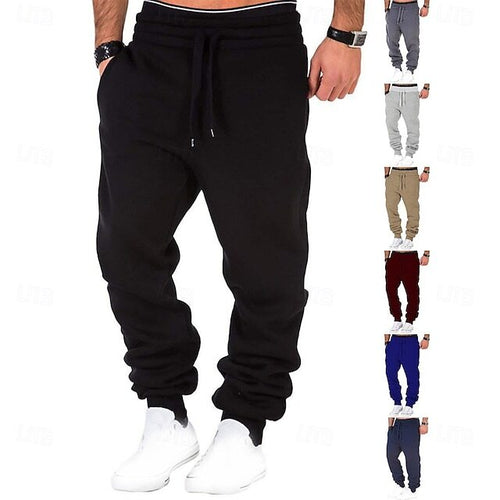 Mens 7 Pack Fleece Workout Jogger Sweatpants With Pocket and Drawstring Size S-3XL