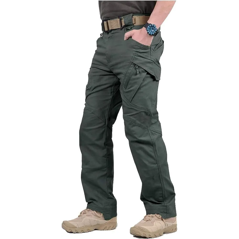 Men's Assault Tactical Pants Lightweight Cotton Outdoor Military Combat Cargo Trousers