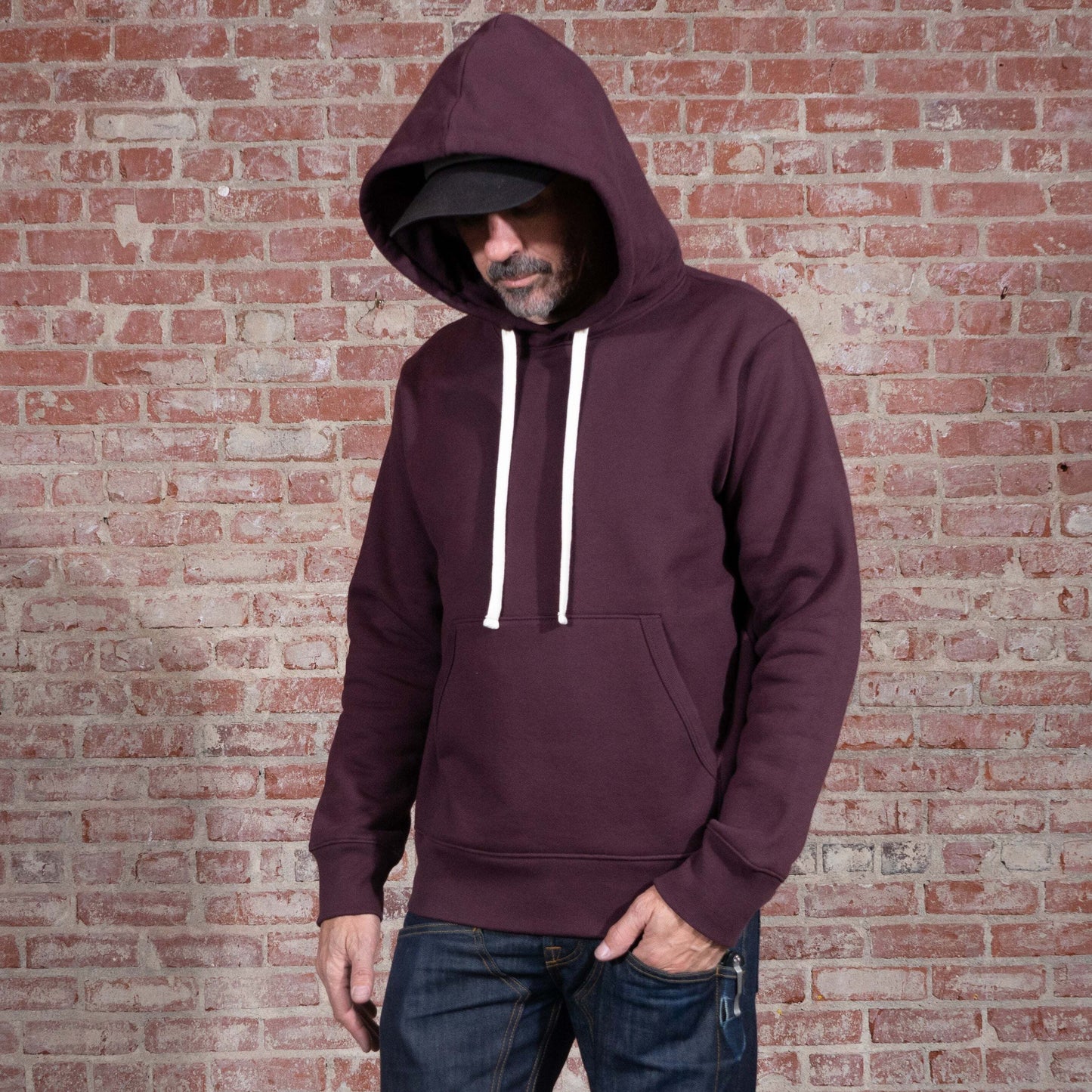 BNAGEROW - PULLOVER HOODIE - Oxblood
