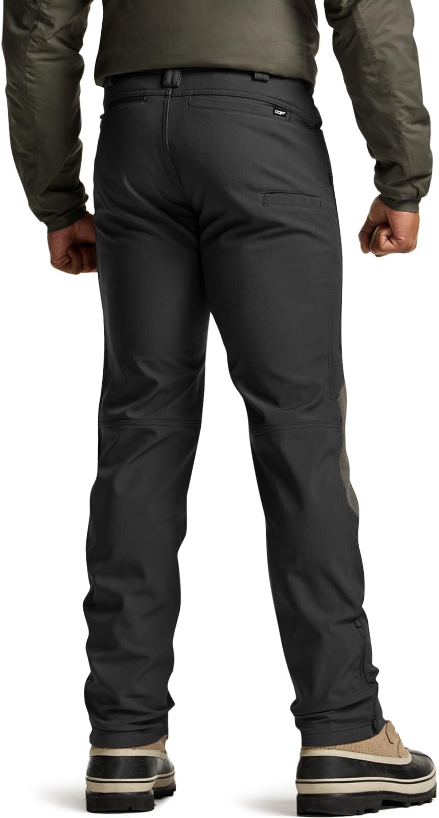 Men's Winter Waterproof Tactical Pants, Softshell Fleece Lined Snow Ski Cargo Pants