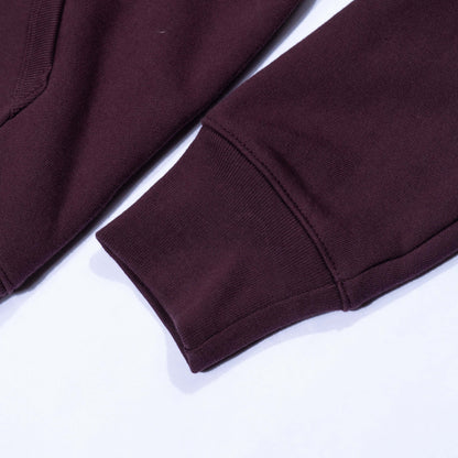 BNAGEROW - TWO WAY ZIP HOODIE - Oxblood