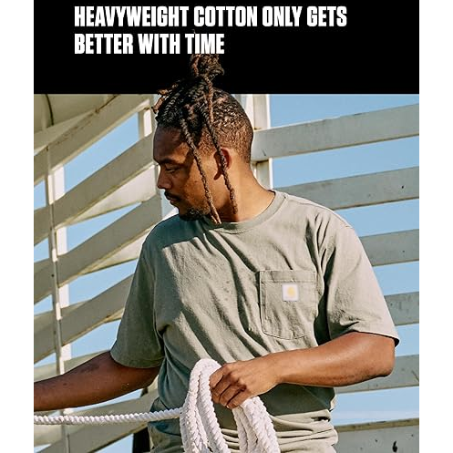 Men's Loose Fit Heavyweight Short-Sleeve Pocket T-Shirt (Also Available in Big)