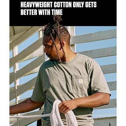 Men's Loose Fit Heavyweight Short-Sleeve Pocket T-Shirt (Also Available in Big)