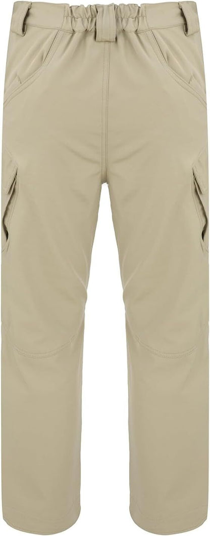 Men Tactical Pants Baggy Outdoor Waterproof Hiking Work Pants Water Resistant Multi Pockets Wild Cargo Pants