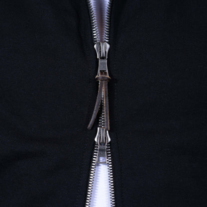 BNAGEROW - TWO WAY ZIP HOODIE - Black