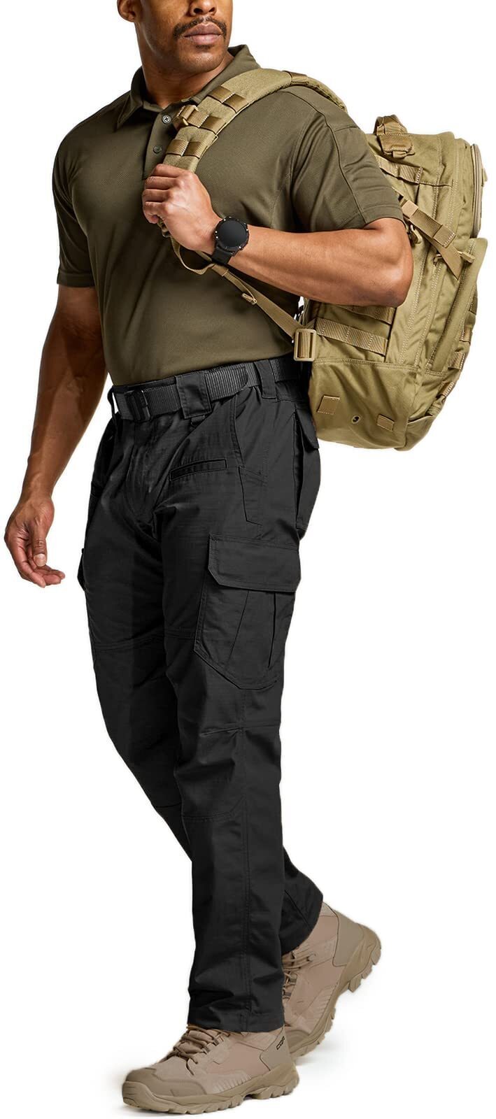 Men's Tactical Pants, Water Resistant Ripstop Cargo Pants