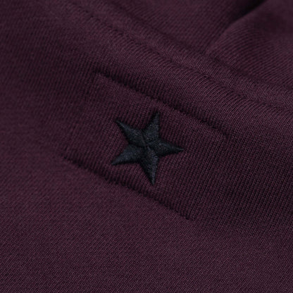 BNAGEROW - TWO WAY ZIP HOODIE - Oxblood