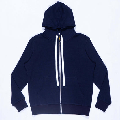 BNAGEROW - Lndigo Dyed Thermal Zip Hoodie