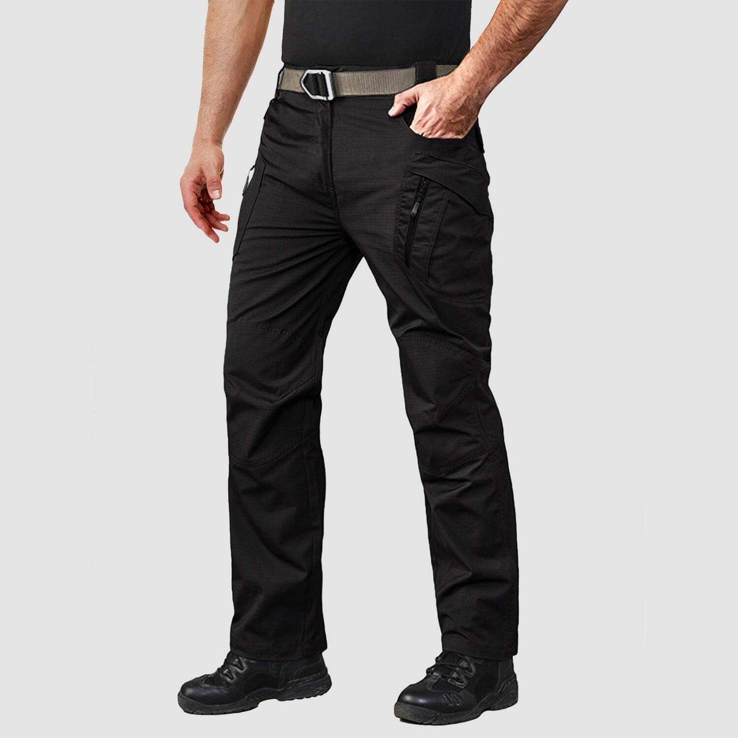 7-Packs Men's Tactical Pants with 9 Pockets Rip-Stop Work Hiking Pants