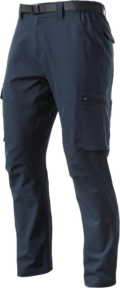 Men's Lightweight Cargo Pants Waterproof Quick Dry Tactical Pants Outdoor Hiking Pants with Belt