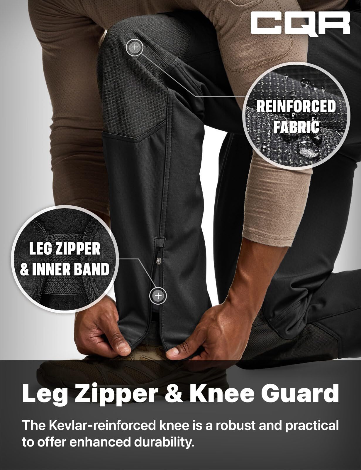 Men's Winter Waterproof Tactical Pants, Softshell Fleece Lined Snow Ski Cargo Pants