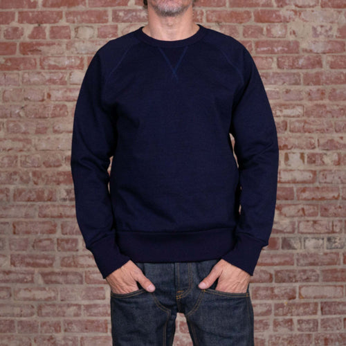 BNAGEROW - Raw Indigo Crew Sweatshirt