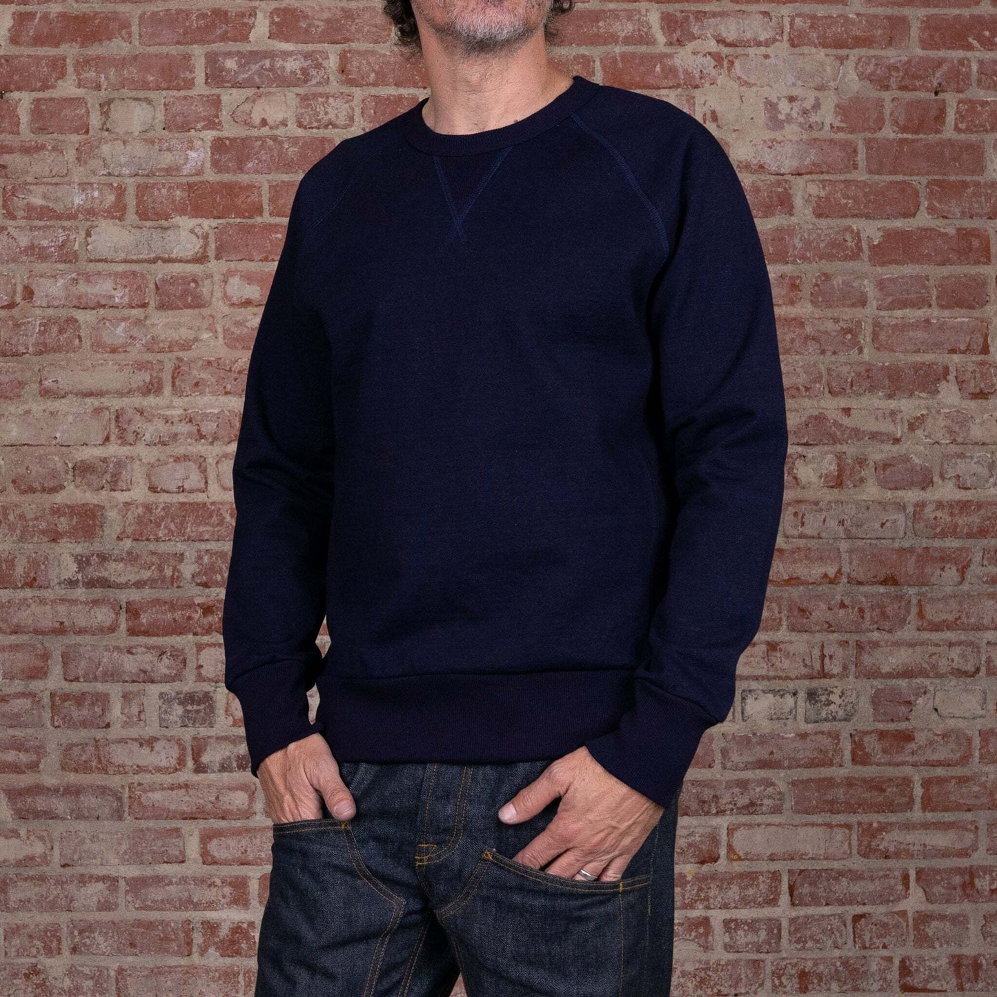 BNAGEROW - Raw Indigo Crew Sweatshirt