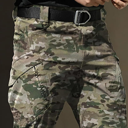 Men Tactical Pants Baggy Outdoor Waterproof Hiking Work Pants Water Resistant Multi Pockets Wild Cargo Pants