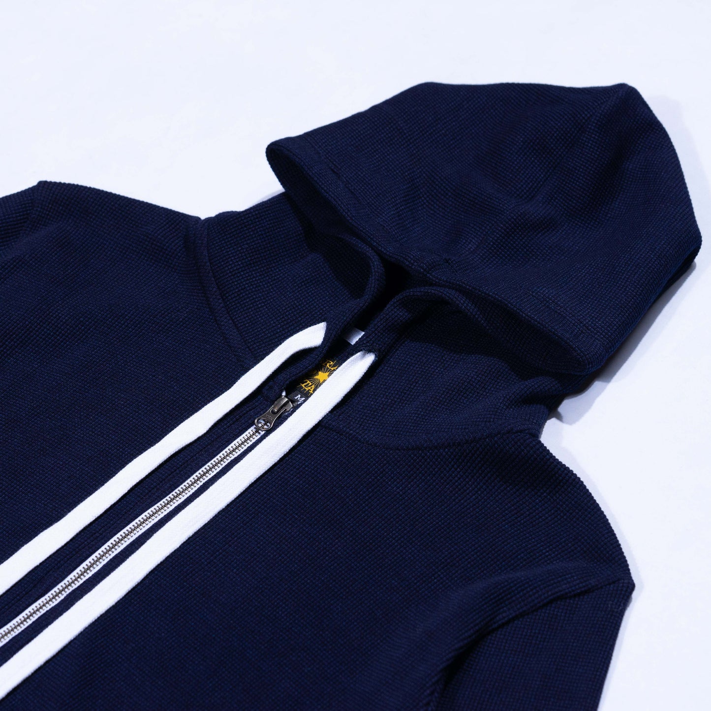 BNAGEROW - Lndigo Dyed Thermal Zip Hoodie