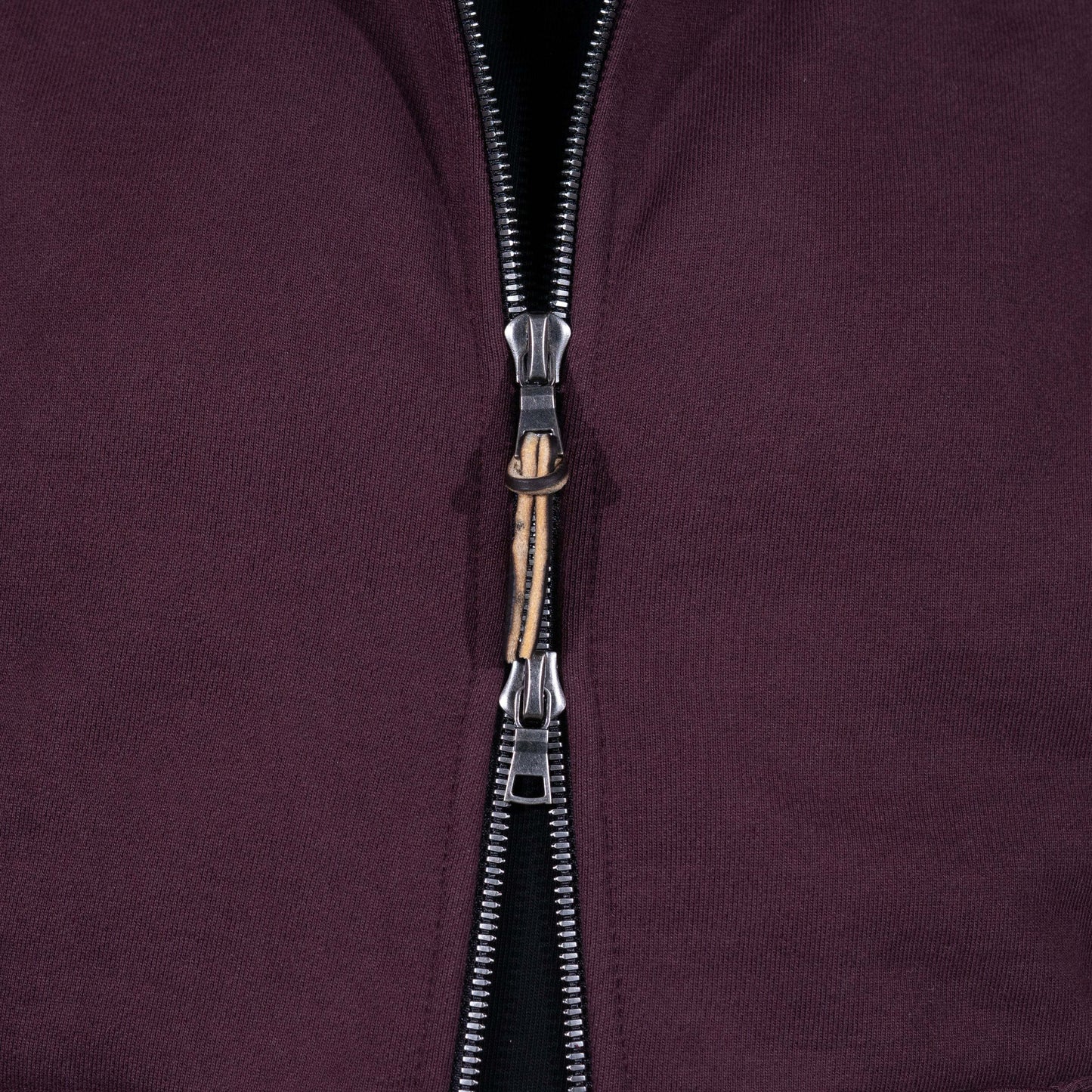 BNAGEROW - TWO WAY ZIP HOODIE - Oxblood