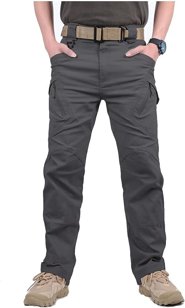 Men's Assault Tactical Pants Lightweight Cotton Outdoor Military Combat Cargo Trousers