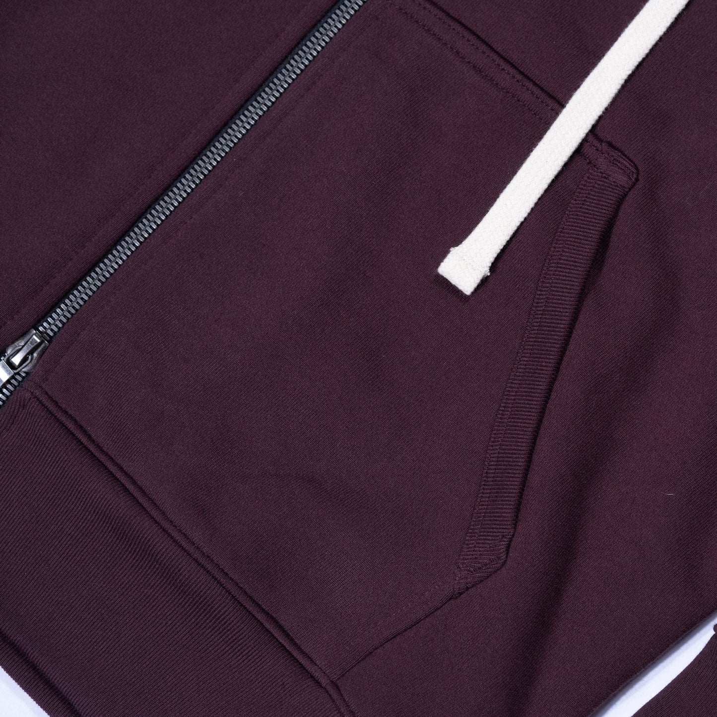 BNAGEROW - TWO WAY ZIP HOODIE - Oxblood